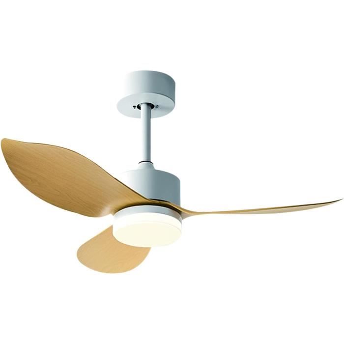 60cm Petit Ventilateur Silencieux Plafond Avec Lumiere Et Télécommande