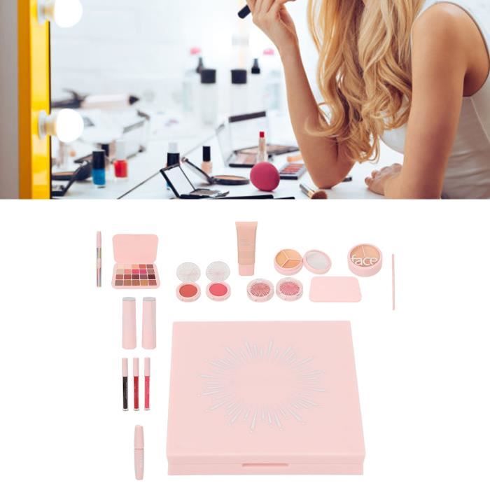 Palette De Maquillage - Kit Complet Cosmétique Coffret Cadeau Mallette  Rouge À Lèvres Fards Paupières Pinceaux - Cdiscount Au quotidien
