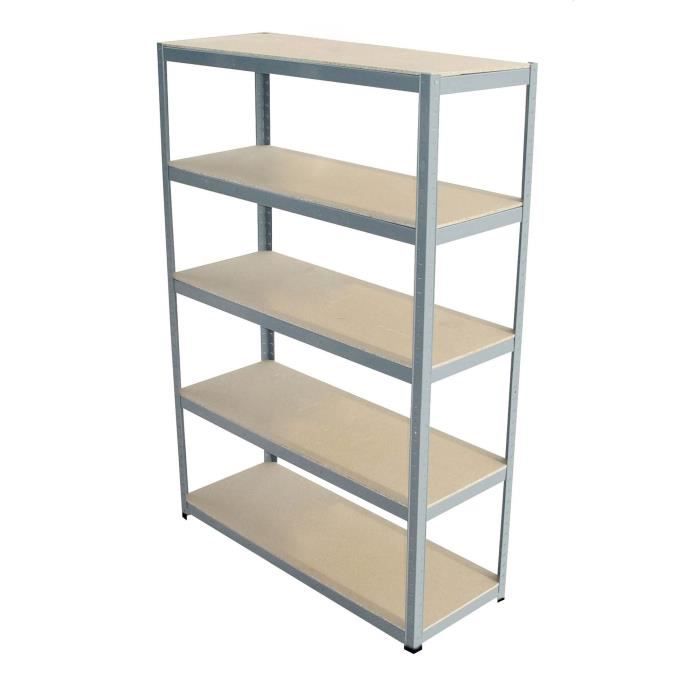 Sodiac Etagere Rayonnage Charge Lourde 5 Tablettes 175 Kg Par
