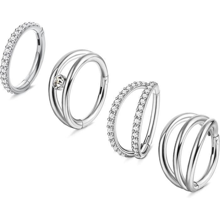 CASSIECA 11Pcs Piercing Nez Acier Chirurgical Piercing Au Nez