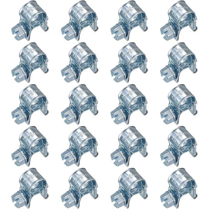 Kit De 100 Colliers De Serrage Acier Inox 304 - 8 Tailles De 6 à 38 Mm - Pour Tuyauterie, Plomberie, Automobile