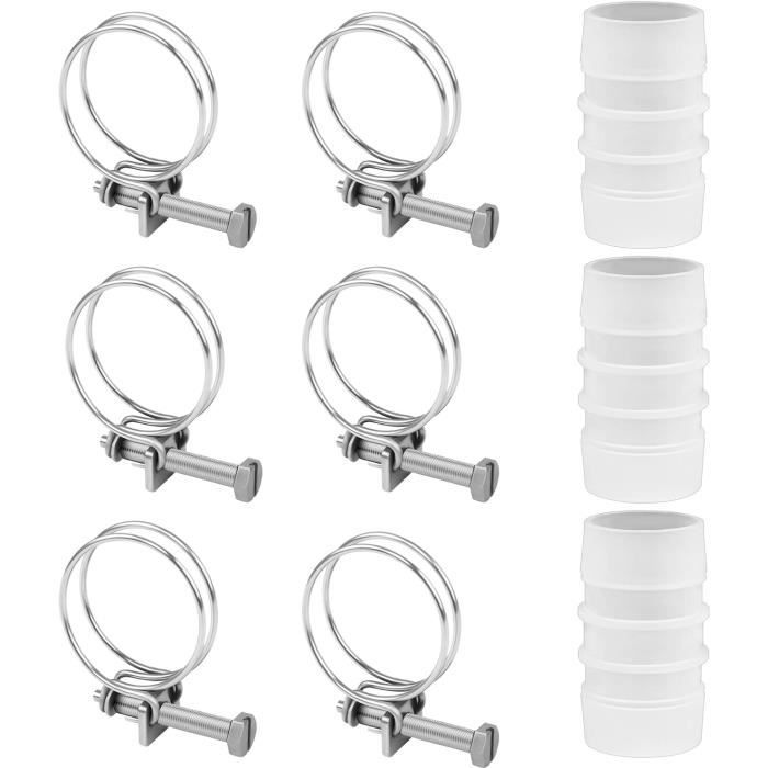 Collier De Serrage Inox Réglable ø150mm - Lot De 2 Pour Tuyaux