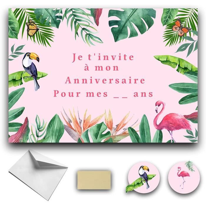 Kit 10 Cartes D'Invitation Anniversaire - Thème Chien Squelette, Avec Stickers & Autocollants à Gratter