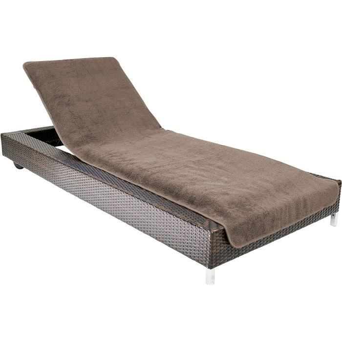 COSTWAY Chaise Longue Pliante - Matelas Amovible, Appui-tête, Dossier