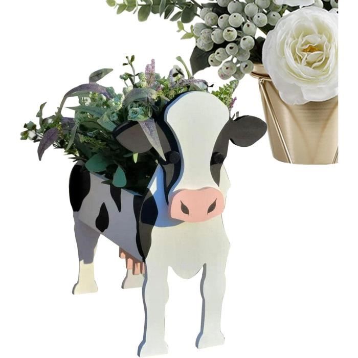 Figurine Vache Highland Assise - Décoration Mignonne Pour Salon, Jardin Ou Ferme - Résine Imprimée 3D - Cadeau Noël