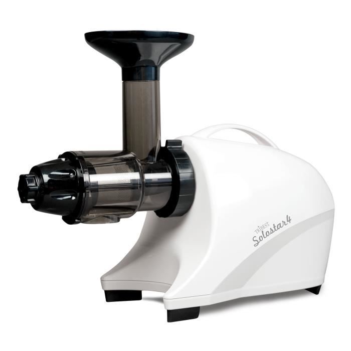 Extracteur de jus horizontal - TRIBEST - Solostar 4 Blanc - 135 watts - Matériaux garantis sans BPA - Tribest
