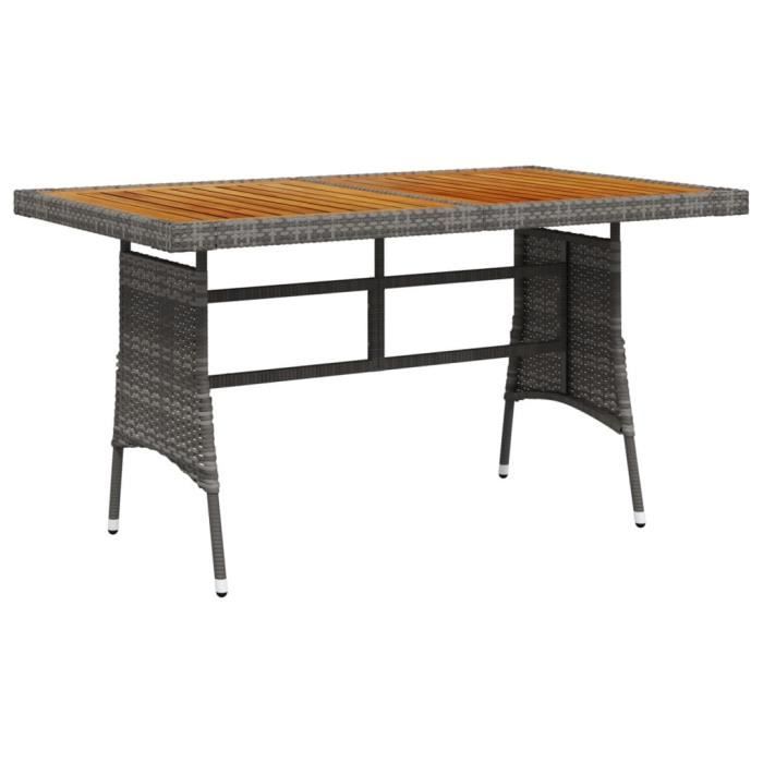 Vidaxl Table de jardin 130x70x72 cm et acacia