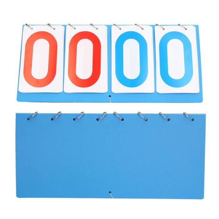 Tableau De Score Sportif Flip à 4 Chiffres VGEBY - Pour Tennis De Table, Badminton, Tennis - Plastique, 39.8 X 18.5 Cm