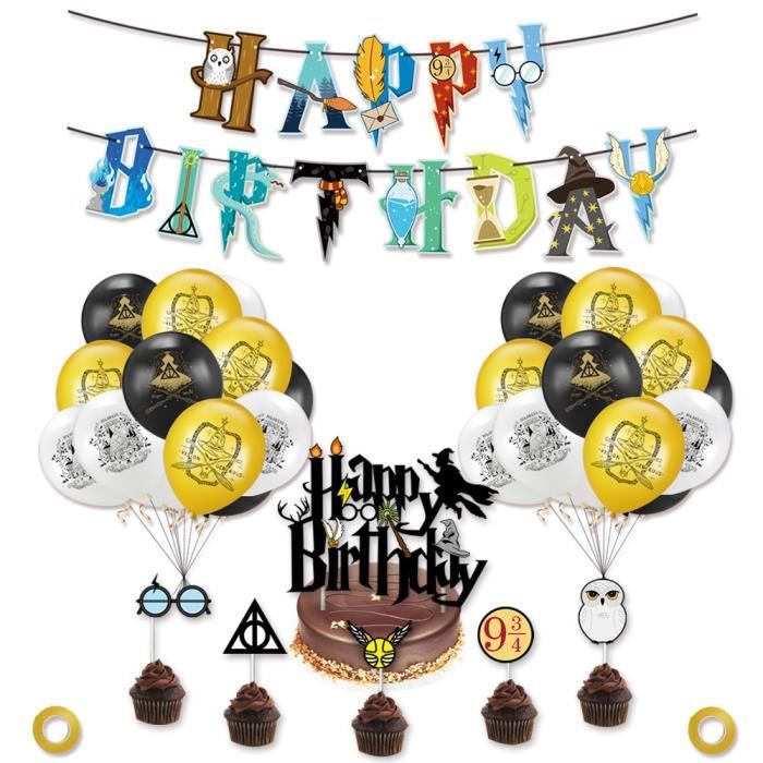 Decoration Anniversaire Pour Enfants Banniere Ballon Latex Gateau Decoration Theme Harry Potter 29pcs Cdiscount Maison
