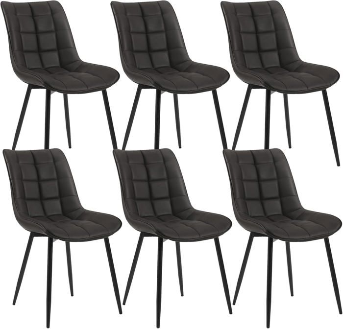 Chaise de Salle à Manger Design Moderne en Similicuir - WOLTU - Anthracite BH207an-6