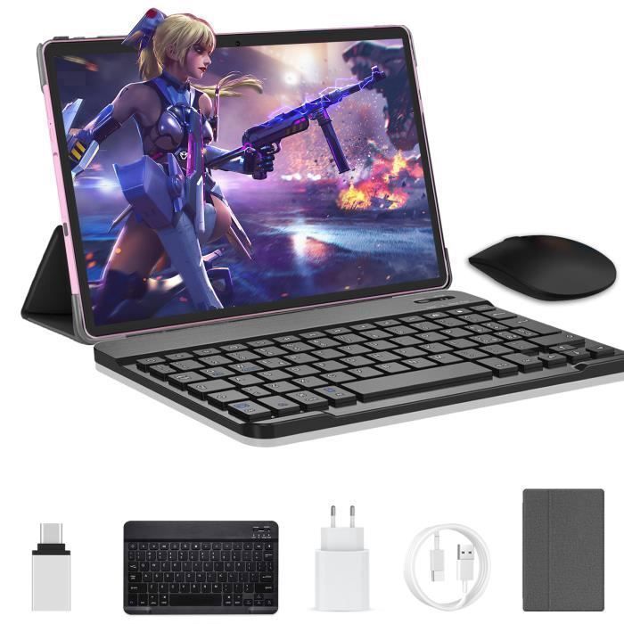 Tablette Tactile 10.1 Pouces – Rose – Android 13 – 12Go RAM – 128Go ROM – 5G Wi-Fi
