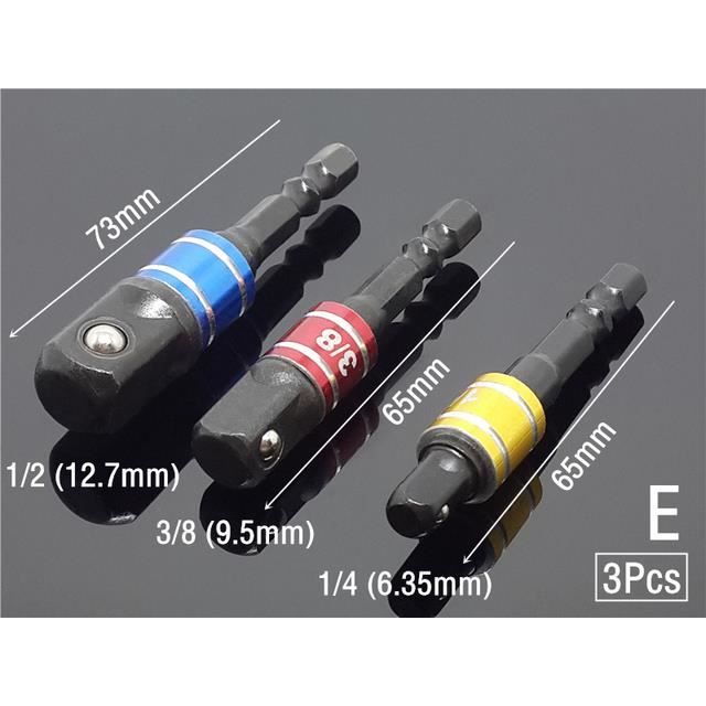 Jeu De 5 Forets Carbure Carreaux Tige Hexagonale - 1/4 à 7 Mm, Pour Perceuse à Air