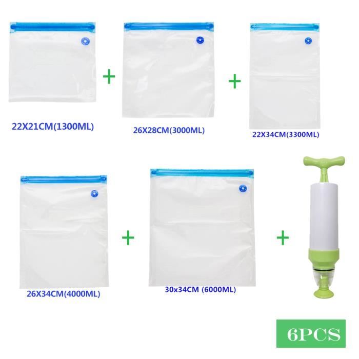 O2frepak Lot de 4 rouleaux de sacs d'emballage sous vide pour aliments - 61 m x 50 - Pour sceller un repas - S'adapte à l'intérieur d'une zone de rangement