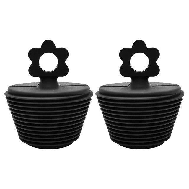 2 Bouchons De Vidange En Silicone 20x20 Cm - Anti-odeurs, Antidérapants - Pour Douche, évier, Cuisine