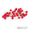 150pcs fruits rouges fleur Houx baies artificielle auswählen décoration à Noël bricolage  FLEUR-PLANTE ARTIFICIELLE - FLEUR SECHEE-1