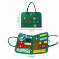 KENLUMO Busy Board pour Enfants, Jeux Montessori pour Apprendre La Motricité Fine,Vert-1