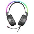 Casque Gaming Mars Gaming MHRGB Noir - Microphone Professionnel - Son Spatial - Éclairage RGB Flow-1