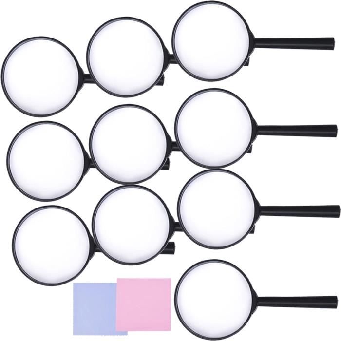 Amfrpar 12 Pièces Mini Loupe Enfant Loupes En Plastique 5X Loupe Grossissante Loupe Colorée