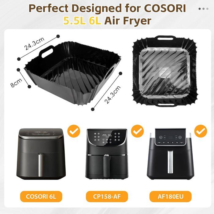 4PCS 22CM Accesorios Freidora de Aire - Air Fryer Accesorios para