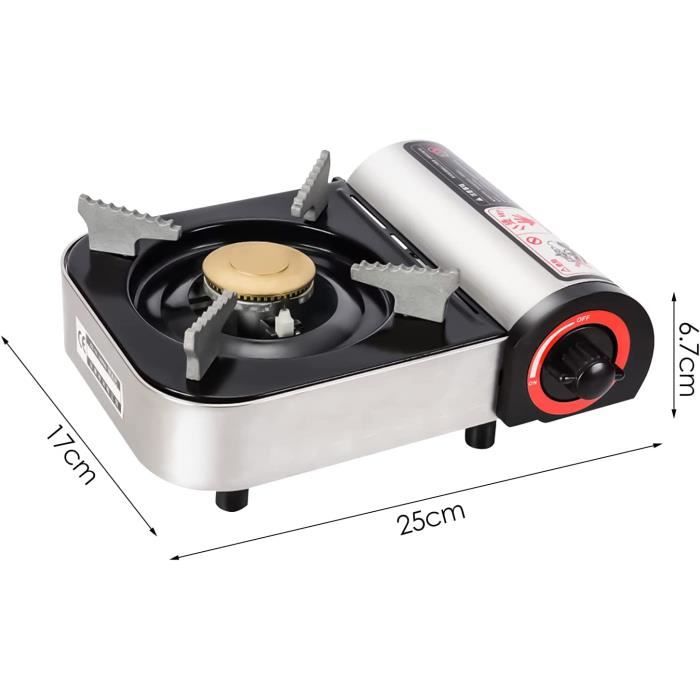 Réchaud à Gaz Pliable 2600W - Ultraléger 1,4kg - Pour Camping, Randonnée - Allumage Électronique