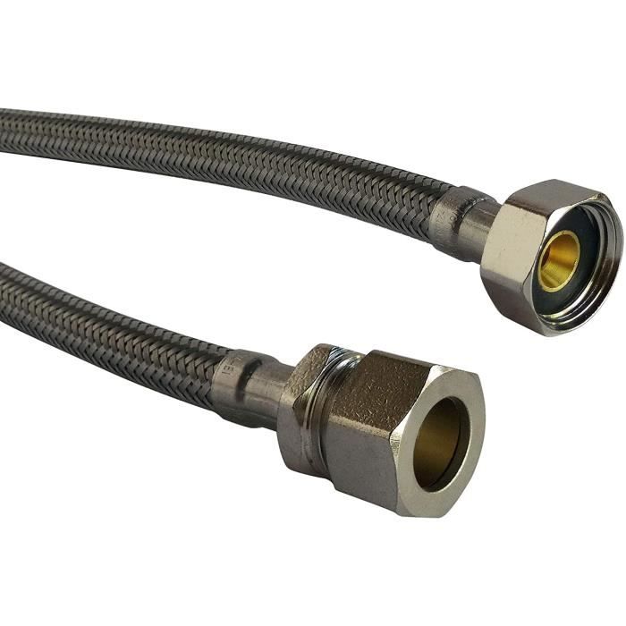 Flessibile Idraulico Somatherm Destra Femmina 12/17 - Lunghezza 30cm Per Impianti Sanitari