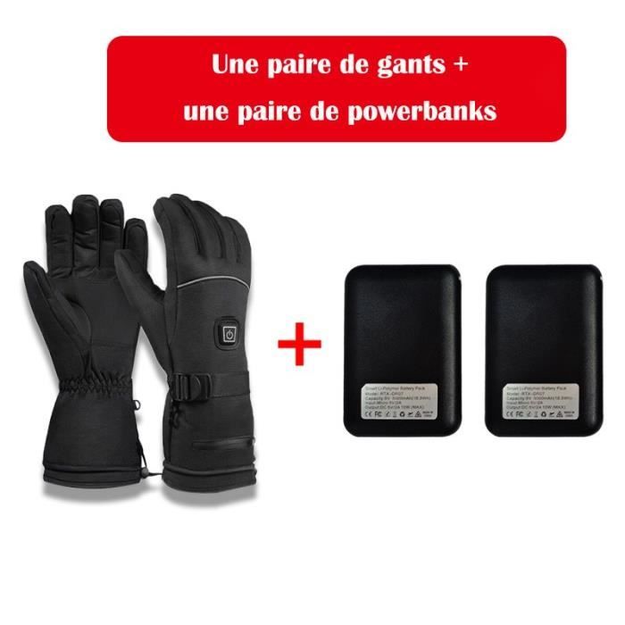 YIN Gants chauffants USB pour le sport d'hiver pour hommes et femmes 1  paire(marron) YN013