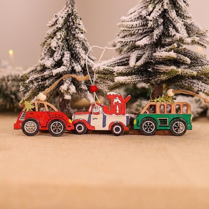 Décorations de Noël en bois pour fenêtre de maison, pendentif en