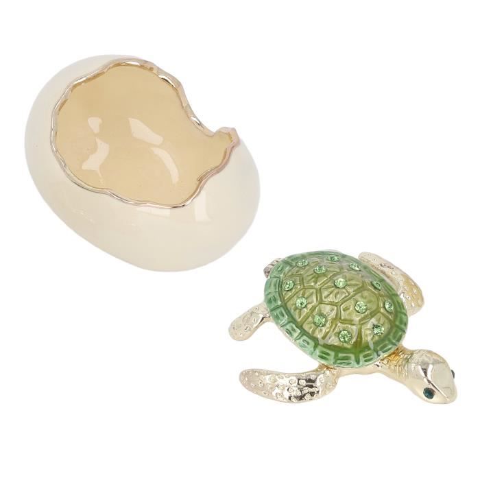 TOPPERFUN Vide-Poche Tortue En Céramique - Plateau à Bijoux Rétro Élégant Pour Coiffeuse
