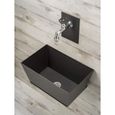 Fontaine murale avec lavabo et robinet inclus couleur anthracite Made in Italy-2