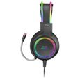 Casque Gaming Mars Gaming MHRGB Noir - Microphone Professionnel - Son Spatial - Éclairage RGB Flow-2