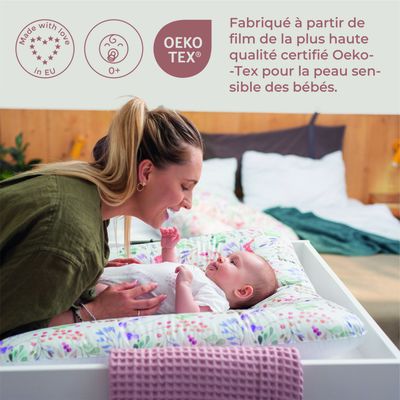 Matelas à Langer Bonky 70x50cm - Imperméable, Lavable, Certifié Öko-Tex - Pour Table à Langer Bébé