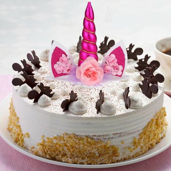 1 Pcs Glitter 3d Licorne Cornes Gateau Topper Kit Enfants Gateau Anniversaire Bebe Douche Licorne Partie De Mariage Decoration Blanc Cdiscount Maison