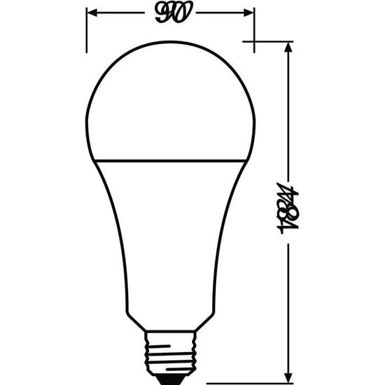OSRAM LED Star Classic A200, ampoule LED givrée en forme d'ampoule