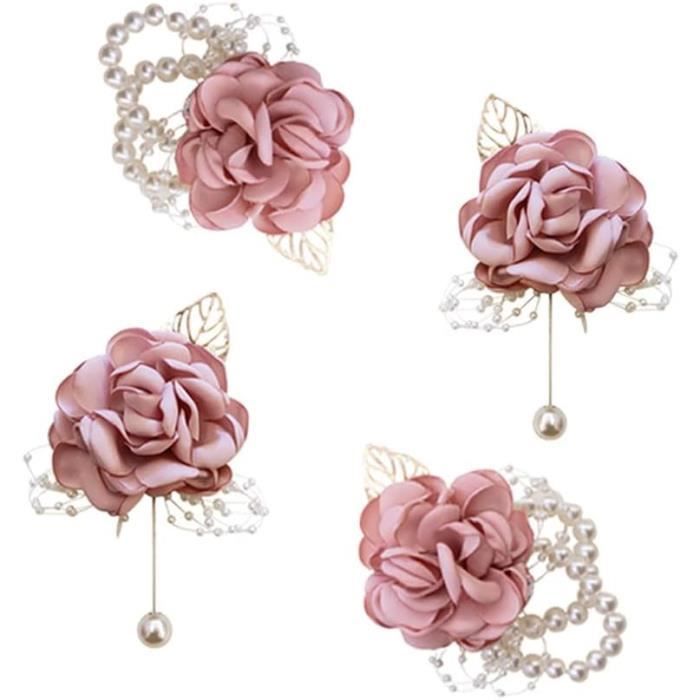 Ensemble Corsage Poignet Fleur Orange - Mariage, Bal - Uxcell - Neuf