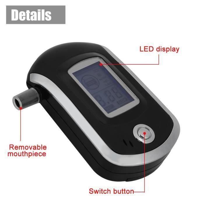 CAM2 Éthylotest Numérique Avec écran LED - 5 Embouts Buccaux, Plage 0.00-0.19% BAC - Test Rapide Et Précis - 3