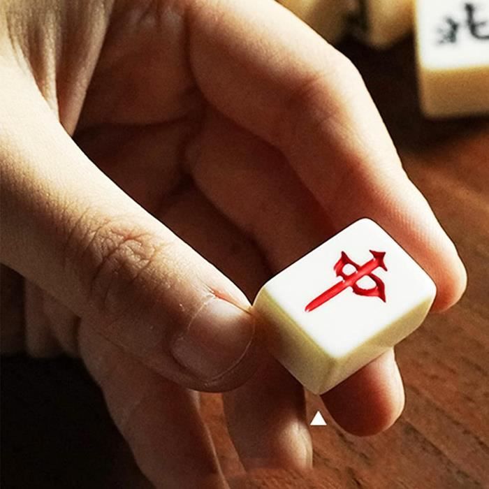 Jeu De Mahjong Chinois Miniature 144 Tuiles - Avec Dés Et Règles - Idéal Voyage Et Fêtes