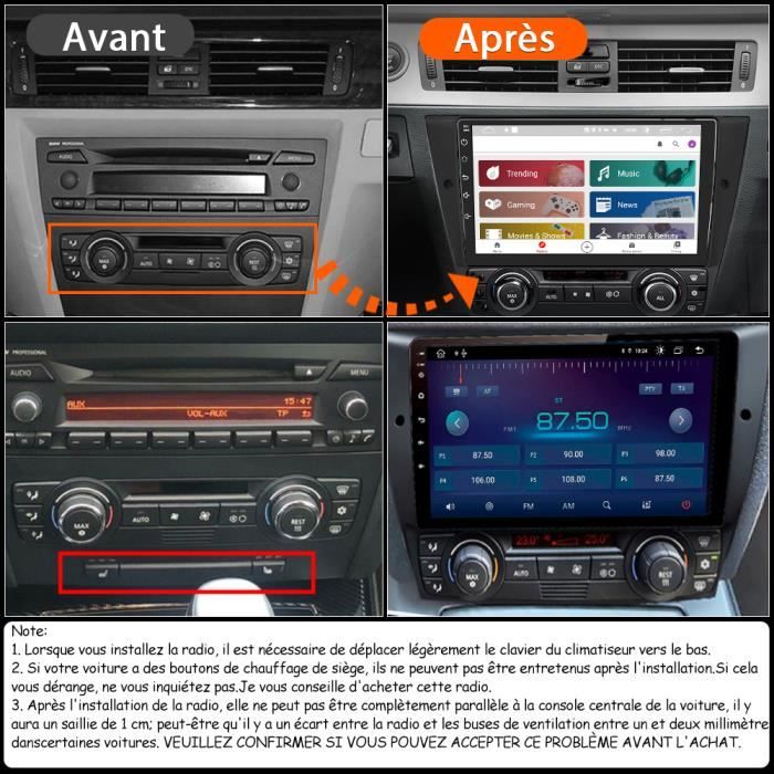 AWESAFE Autoradio Android 12 pour BMW 1 Series E81 E82 E87 E88  (2004-2011)avec [2Go+32Go] 9 Pouces Carplay/Android Auto GPS WiFi -  Cdiscount Auto
