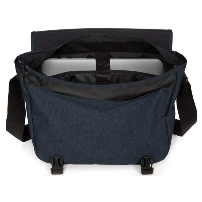 EASTPAK Sac Bandoulière Delegate+ 20L - Nightsky Navy (Bleu), Compartiment Ordinateur 17 Pouces - 12