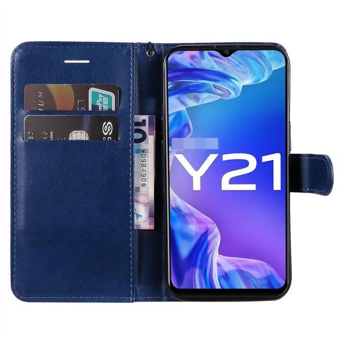 COVER FLIP A LIBRO per VIVO Y21 CUSTODIA PORTAFOGLIO MAGNETICA IN