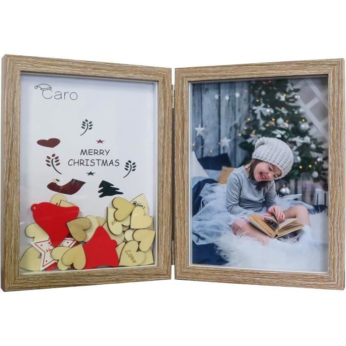 Cadre Photo Collage Mural Pour 3 Photos 13x18 Cm - Bois MDF Avec Verre - Format Paysage | Smiling Art