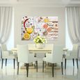 Runa art Tableau Décoration Murale Épices Cuisine 120x80 cm - 3 Panneaux Deco Toile Prêt à Accrocher 019631c-3