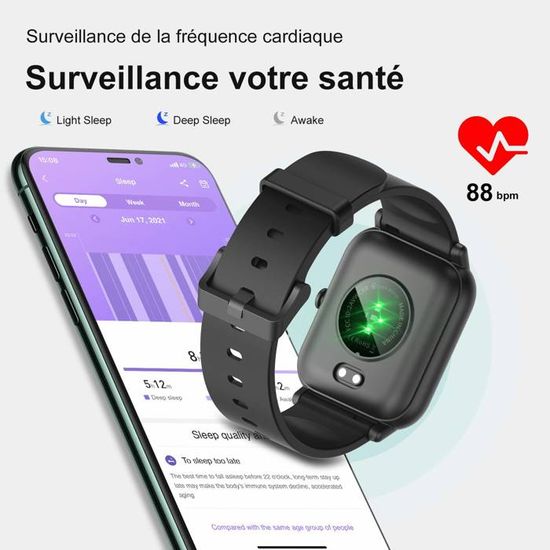 Smartwatch GPS Sport Montre Connectée Femme Homme Enfant IOWODO R3