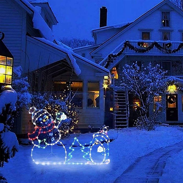 Décoration Noël LED En Métal - Figurine Père Noël Lumineuse - 28 Cm - Alimentation Piles - Ambiance Féerique Hiver