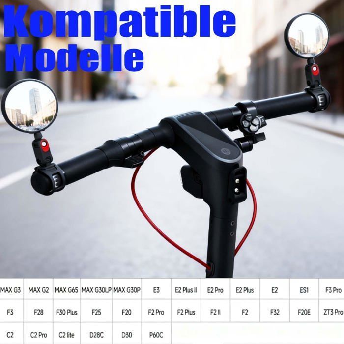 Lot De 2 Rétroviseurs De Vélo – Miroirs Convexes HD, Réglables 360°, Pliables, Compatibles Avec Guidons De 16-22 Mm, Pour Vélo De Route, VTT, électrique