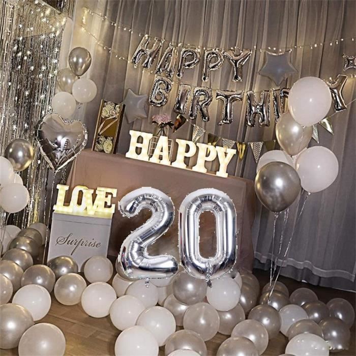 Ballons anniversaire 20 ans - Article de fête