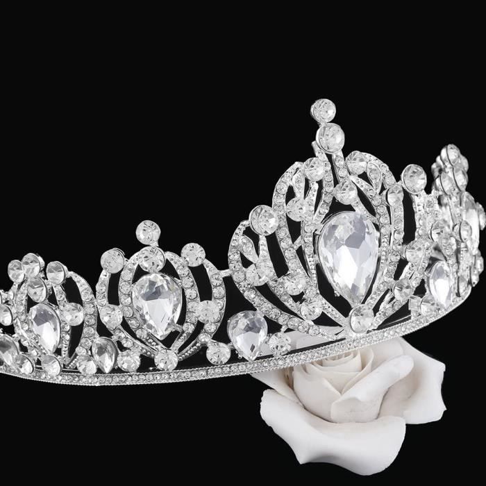 Moonight Couronne pour adulte diadème de princesse avec strass pour  anniversaire ou mariage