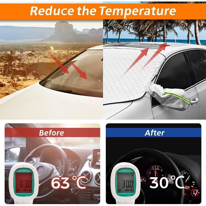Couverture magnétique pare-brise avant voiture,pare-soleil Automobile,  neige,couvertures extérieures imperméables,accessoires - Cdiscount Auto