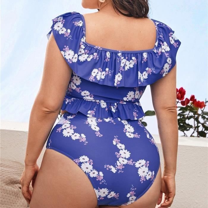 FNKDOR Maillot De Bain Femme 1 Pieces Gainant Ventre Plat Maillot De Bain O Ring Cravate Croisée Col En V Amincissant Maillots Une Pièce Push Up Monokinis Grande Taille Swimsuit(Blanc,S