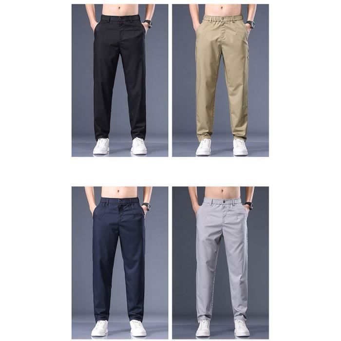 Pantalon Chino Homme Buttoned Down - Coupe Droite Stretch - Taille 31L X 34L - Gris - Occasion TB