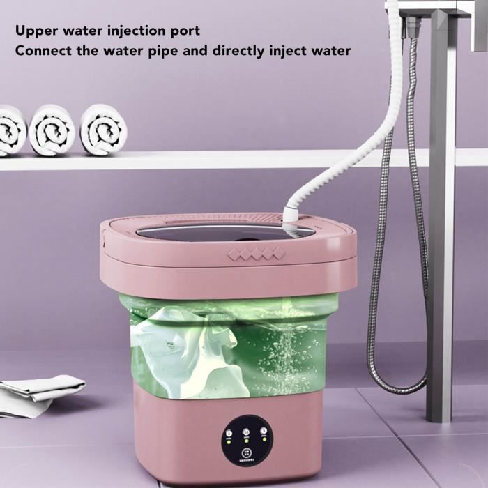 Sonew mini machine à laver portative Lave-linge 6,5 L pliable, nettoyage en  profondeur automatique et lave-linge à essorage avec
